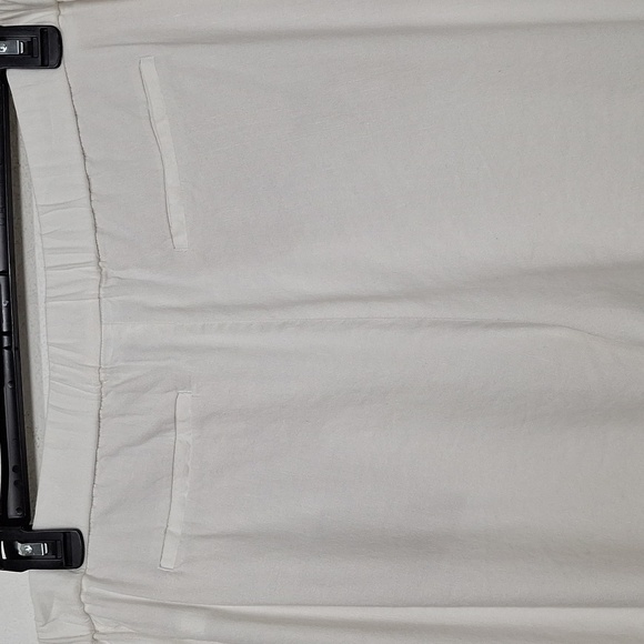 J. Jill White Linen Blend Coastal High Rise Stretch Trouser Pants Size L Tall - Picture 7 of 12